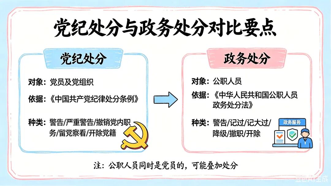 党纪处分 vs 政务处分，别再傻傻分不清！ 